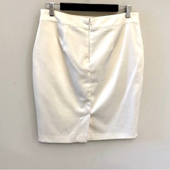 Forever 21 satin lined short pencil skirt w back zipper close.  Women's size 8 - Picture 3 of 9
